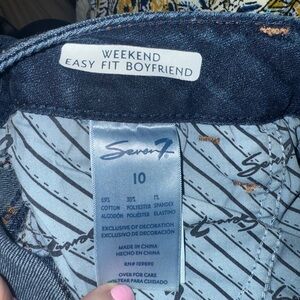 Seven7 Women's Weekend Easy Fit Boyfriend Jeans - Blue